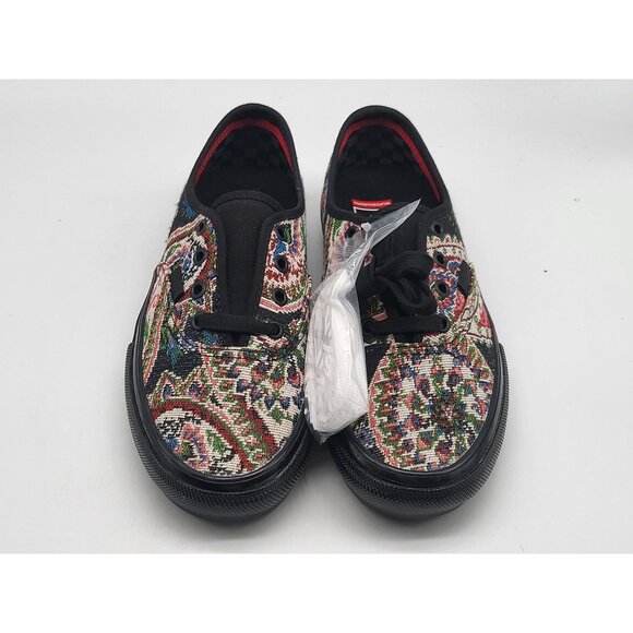 Vans Skate Authentic‎ Paisley Tapestry Mens Black Shoes Size 5 - Picture 2 of 8
